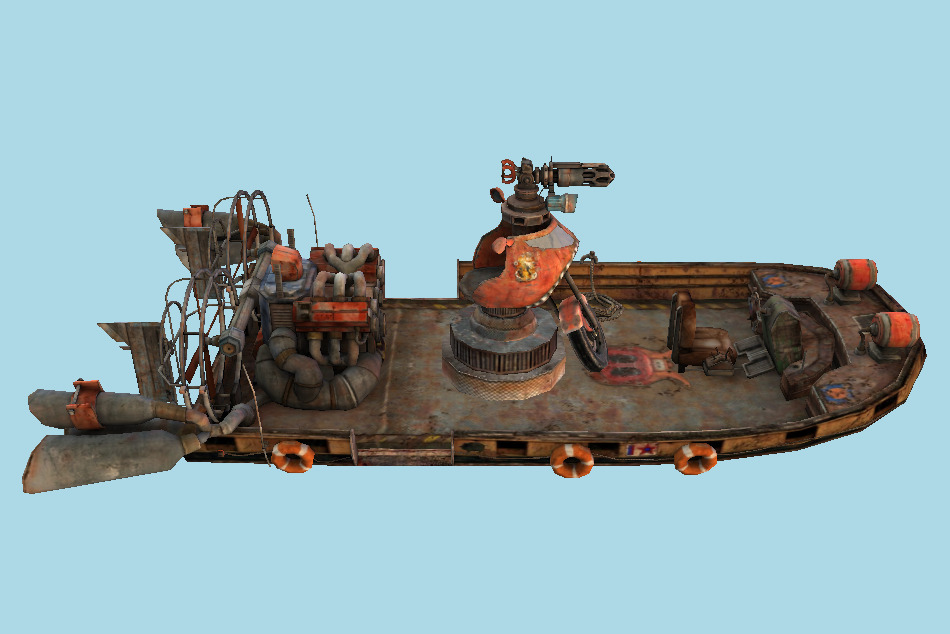 Steampunk Hovercraft 3d model
